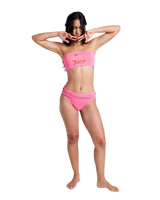 Roxy x Juicy Couture Bandeau Bikini Top in Azalea Pink