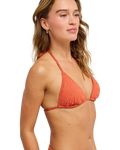 Current Coolness Tiki Tri Bikini Top in Ginger Spice