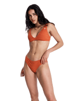 Current Coolness Moderate Bikini Bottoms in Ginger Spice