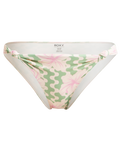 The Roxy Womens Hibiscus Daze Hipster Bikini Bottoms in Basil Party Waves