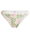 The Roxy Womens Hibiscus Daze Hipster Bikini Bottoms in Basil Party Waves