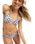 The Roxy Womens Artsy Tile Tie Side Cheeky Bikini Bottoms in Dazzling Blue Tile
