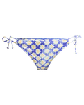 The Roxy Womens Artsy Tile Tie Side Cheeky Bikini Bottoms in Dazzling Blue Tile