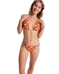 Hazy Days Moderate Bikini Bottoms in Ginger Spice Flores