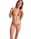 Hazy Days Moderate Bikini Bottoms in Ginger Spice Flores