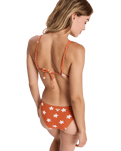 Hazy Days Moderate Bikini Bottoms in Ginger Spice Flores