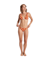 Hazy Days Moderate Bikini Bottoms in Ginger Spice Flores