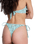 Wildside Paisley Tanga Cheeky Bikini Bottoms in Oil Green Wildside Paisley