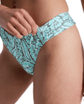 Wildside Paisley Moderate Bikini Bottoms in Oil Green Wildside Paisley