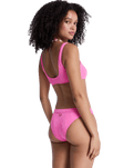 Paradise Moderate Bikini Bottoms in Sangria Sunset