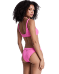 Paradise Moderate Bikini Bottoms in Sangria Sunset