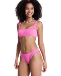 Paradise Moderate Bikini Bottoms in Sangria Sunset