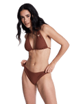 Sunshine Moderate Bikini Bottoms in Cappuccino