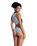 Pro Surf Cheeky Bikini Bottoms in Anthracite Popiscus