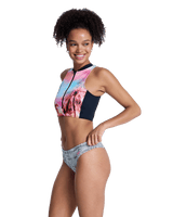 Pro Surf Cheeky Bikini Bottoms in Anthracite Popiscus