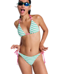 Roxy x Juicy Couture Tanga Tie Bikini Bottoms in Island Green