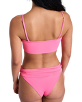 Roxy x Juicy Couture Cheeky Bikini Bottoms in Azalea Pink