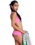Roxy x Juicy Couture Cheeky Bikini Bottoms in Azalea Pink