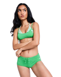 Roxy x Juicy Couture Shorty Bikini Bottoms in Island Green