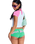 Roxy x Juicy Couture Shorty Bikini Bottoms in Island Green