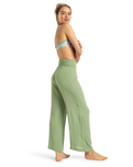 The Roxy Womens Along The Beach Trousers in Basil
