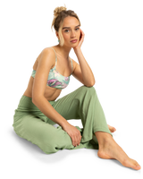 The Roxy Womens Along The Beach Trousers in Basil