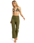 The Roxy Womens Lagos Dream Trousers in Loden Green