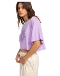 The Roxy Womens Tiki & Surf T-Shirt in Crocus Petal