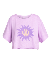 The Roxy Womens Tiki & Surf T-Shirt in Crocus Petal
