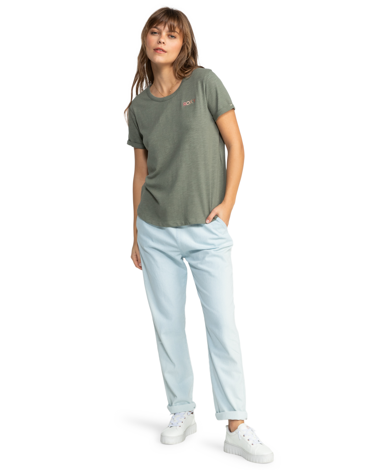 The Roxy Saturdaze T-Shirt in Agave Green | Available at Anns Cottage