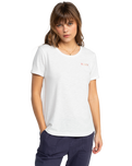 The Roxy Saturdaze T-Shirt in Snow White | Available at Anns Cottage