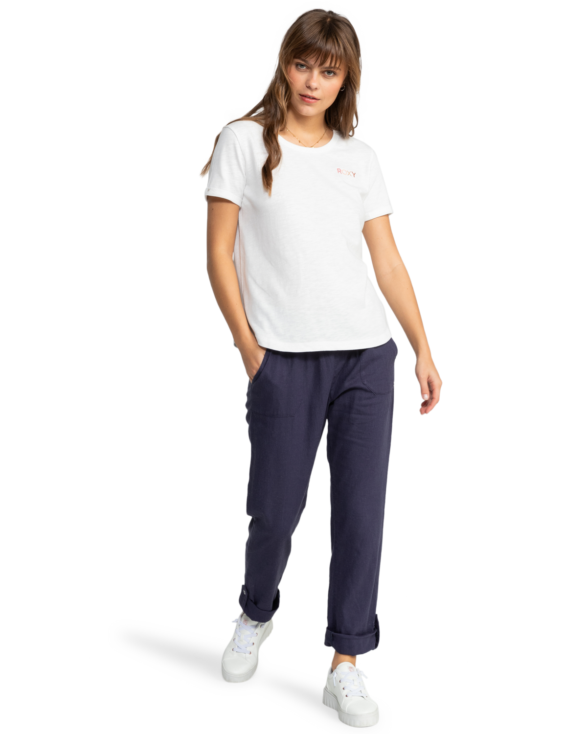 The Roxy Saturdaze T-Shirt in Snow White | Available at Anns Cottage