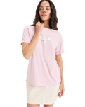 The Roxy Womens Oceanregular Corpo T-Shirt in Bleached Mauve