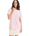 The Roxy Womens Oceanregular Corpo T-Shirt in Bleached Mauve