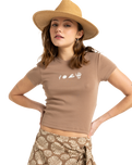 The Roxy Womens Beach Love T-Shirt in Portabella