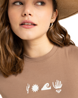 The Roxy Womens Beach Love T-Shirt in Portabella