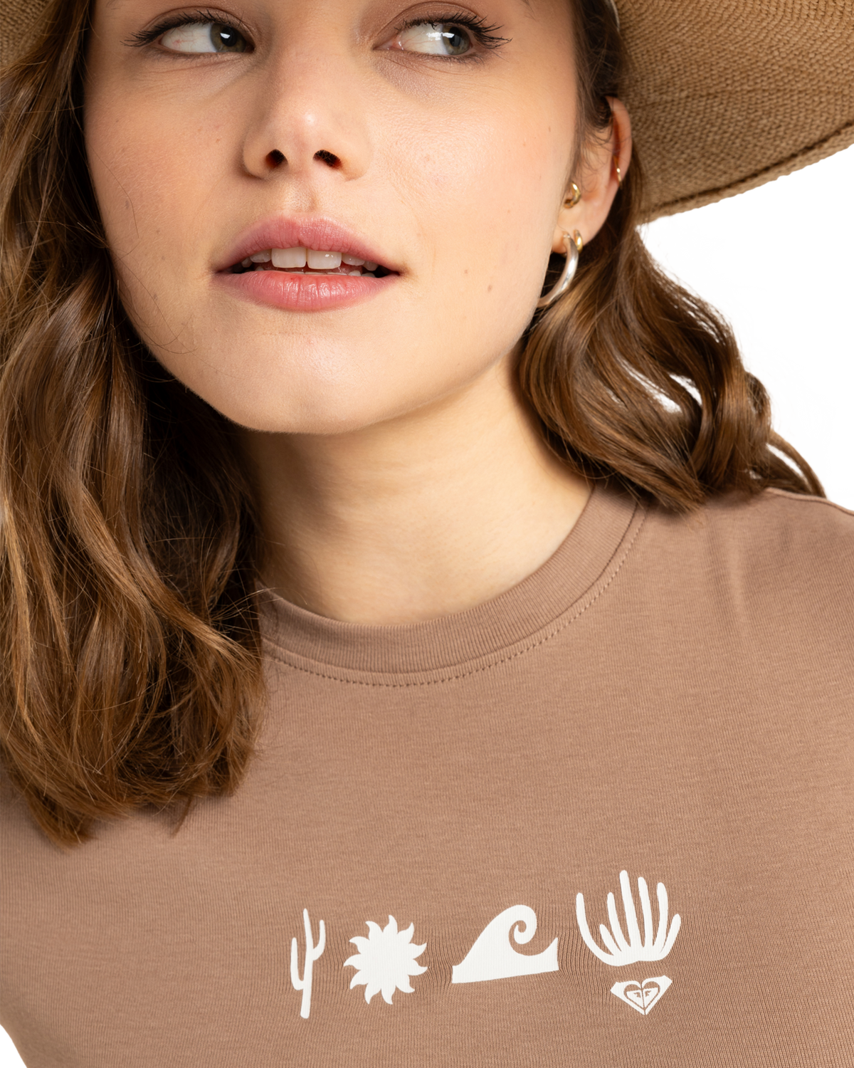 The Roxy Womens Beach Love T-Shirt in Portabella