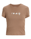 The Roxy Womens Beach Love T-Shirt in Portabella