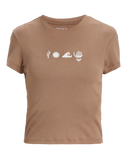The Roxy Womens Beach Love T-Shirt in Portabella