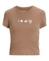 The Roxy Womens Beach Love T-Shirt in Portabella