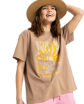 The Roxy Womens Sunny Oversize T-Shirt in Portabella