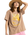 The Roxy Womens Sunny Oversize T-Shirt in Portabella