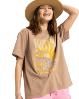 The Roxy Womens Sunny Oversize T-Shirt in Portabella