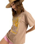 The Roxy Womens Sunny Oversize T-Shirt in Portabella