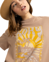 The Roxy Womens Sunny Oversize T-Shirt in Portabella