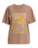 The Roxy Womens Sunny Oversize T-Shirt in Portabella