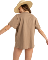 The Roxy Womens Hangloose Poster T-Shirt in Portabella