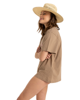 The Roxy Womens Hangloose Poster T-Shirt in Portabella