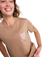 Oceanregular Poster T-Shirt in Woodsmoke