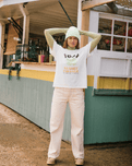 The Roxy Womens Hangloose Poster T-Shirt in Egret